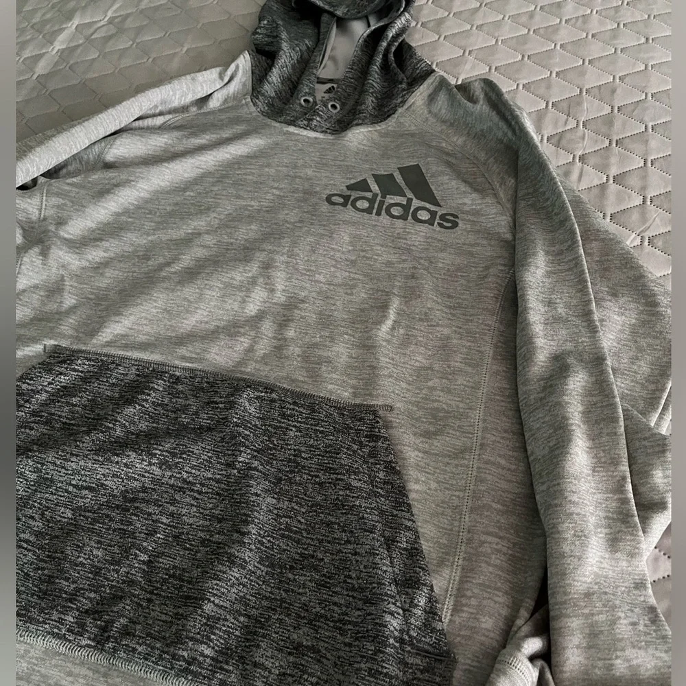 Adidas Gray Hoodie Large